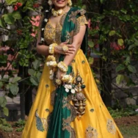 Beautiful Lehenga Choli Haldi / Mehandi