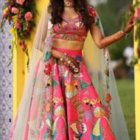 Bridal Lehengas for haldi Multicolor
