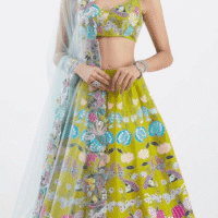 Mehndi Special Yogi Yellow Lehenga