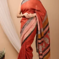 Multicolor Chanderi Silk Saree with blouse
