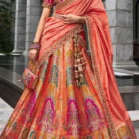 Indian Banarasi Silk Wear Bridal Lehenga set