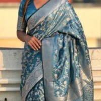 Traditional Blue Color Banarasi silk Saree