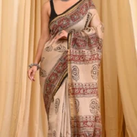 Women Chanderi Silk Saree with Blouse