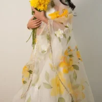 Haldi Saree Digital Print Mysore Organza Saree