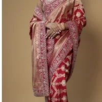Wedding Red Silk Banarasi Saree
