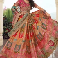 Lavender color Banarsi Silk Feabric Engaging Lehenga